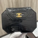 シャネル　クロコダイル　チェーンショルダー